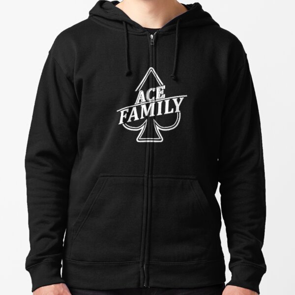 ace family hoodie black cartoon