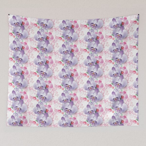 Item preview, floral purple pink flowers pattern Face Mask designed and sold by mekx.