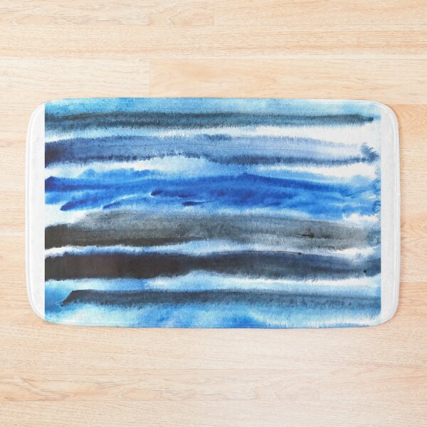 Item preview, hand painted blue and black strokes  designed and sold by ColorandColor.