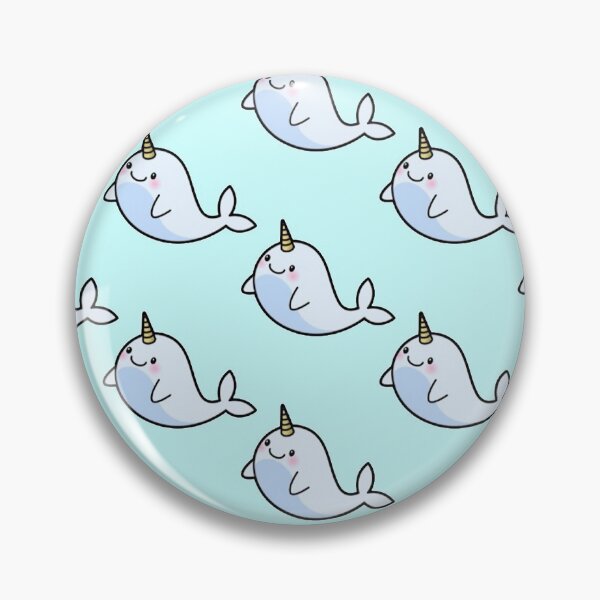 Item preview, Cute Happy Little Kawaii Narwhal Unicorn Whale Unicorn Pattern designed and sold by Robert  Townsend.