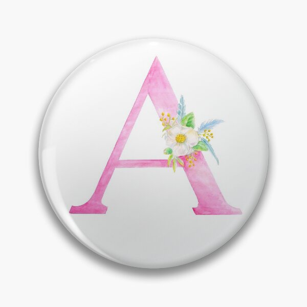 Item preview, Floral watercolor letter art pink designed and sold by Sarah Trett.