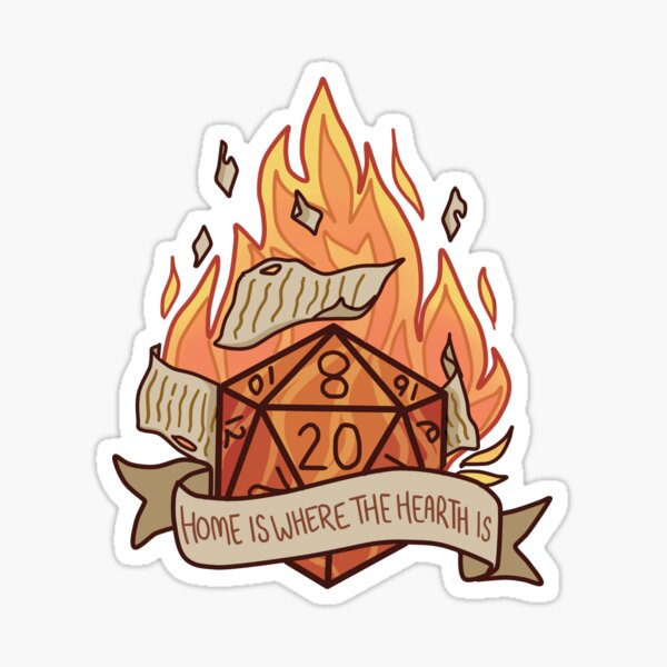 Home is where the hearth is Glossy Sticker