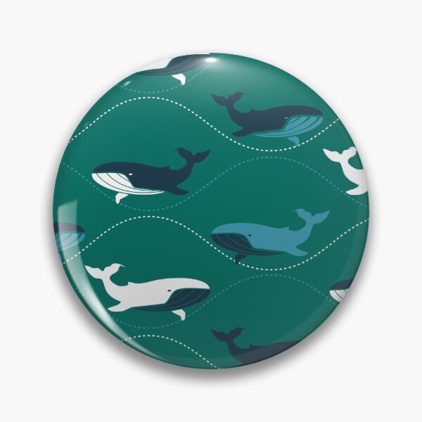 Item preview, Ballena azul en el océano verde designed and sold by lanolga.