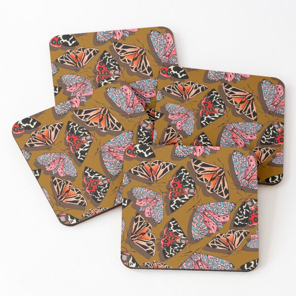 Item preview, Mustard coloured moths designed and sold by ariellemorris.