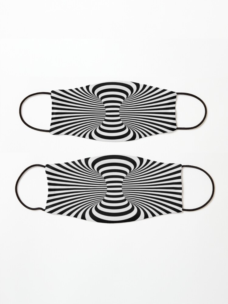 Alternate view of Black & White Space Optical Illusion Mask