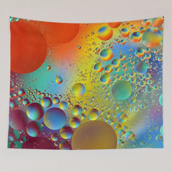 Item preview, Planets and Stars, Oil on Water Abstract designed and sold by Tamara Al Bahri.