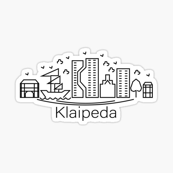 Artikel-Vorschau von Stadt Klaipeda Lineart, designt und verkauft von JulijaArt.