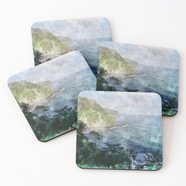 Item preview, Hana Highway Watercolor designed and sold by TwoSmallPtatoes.