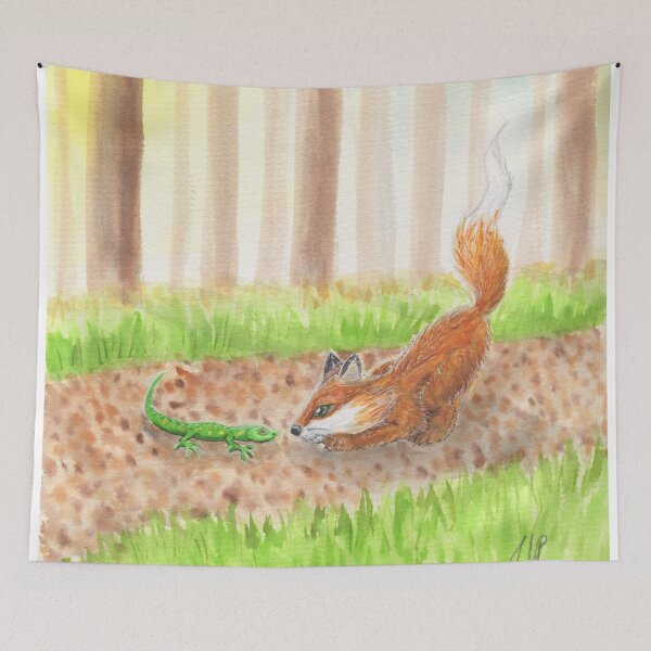 Item preview, Fox meets gecko designed and sold by Kathryn Price.