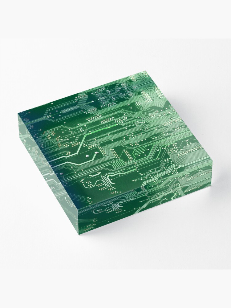 Alternate view of Electronic circuit board Acrylic Block