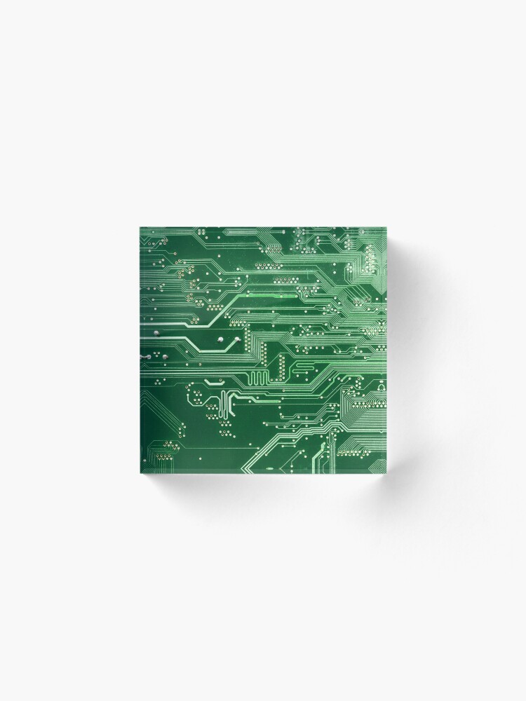 Alternate view of Electronic circuit board Acrylic Block