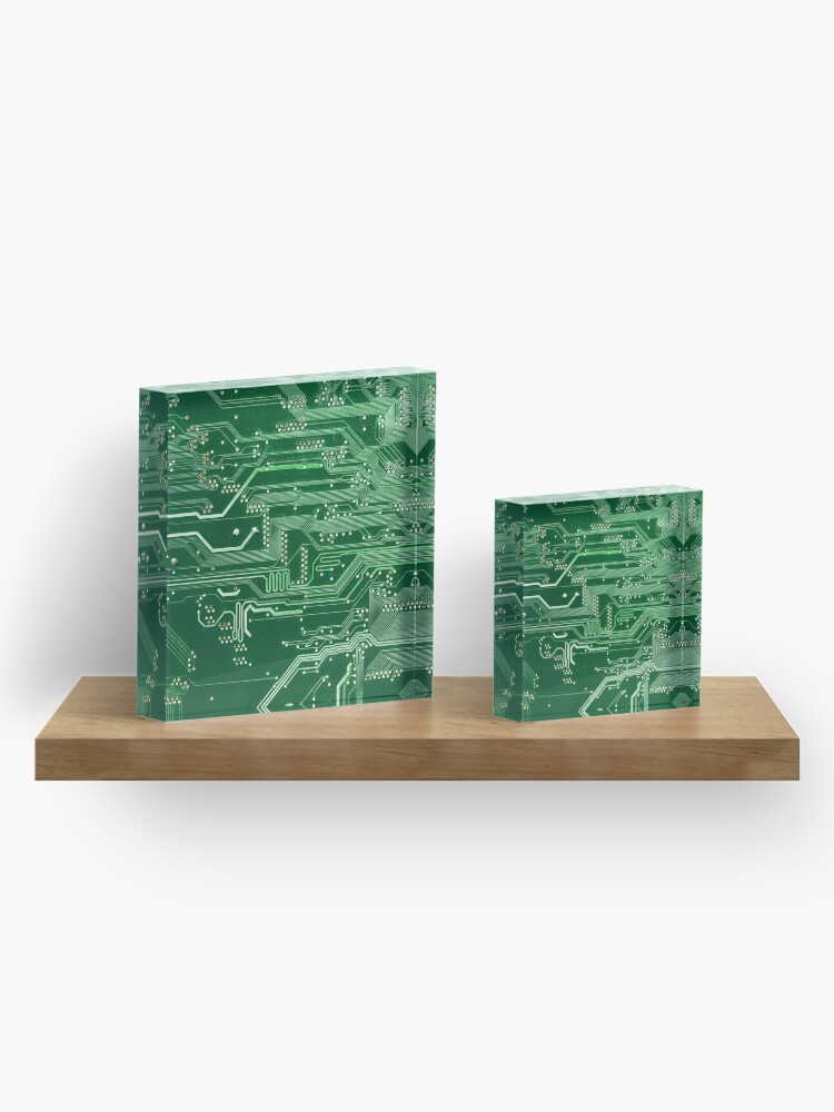Alternate view of Electronic circuit board Acrylic Block