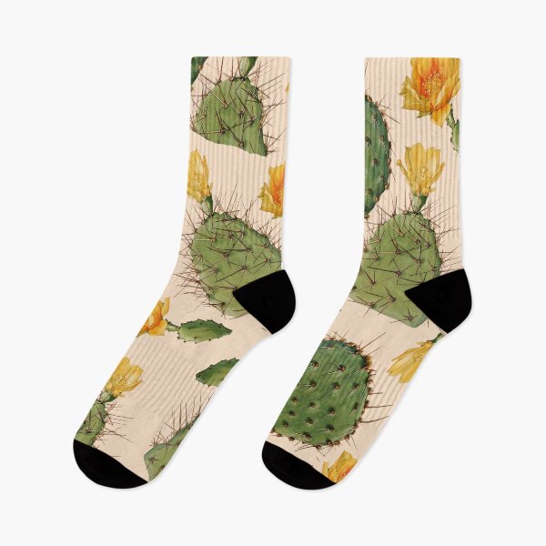 Item preview, FLOWERING CACTUS WITH YELLOW FLOWERS Pink Yellow Green Floral designed and sold by BulganLumini.