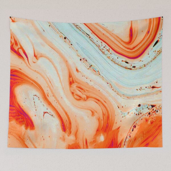 Item preview, Red and blue marble-like liquid ink designed and sold by 71lines.