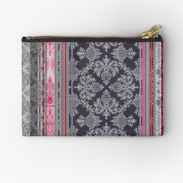 Fond d'écran Vintage Bohémien Bourgogne, Rose, Marine et Gris Pochette
