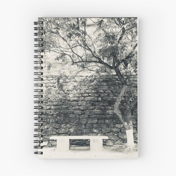 Item preview, Stone park bench, Asia tree black and white designed and sold by Zwuck.