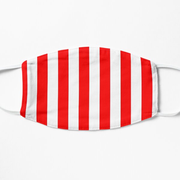 Red & White 2 Flat Mask