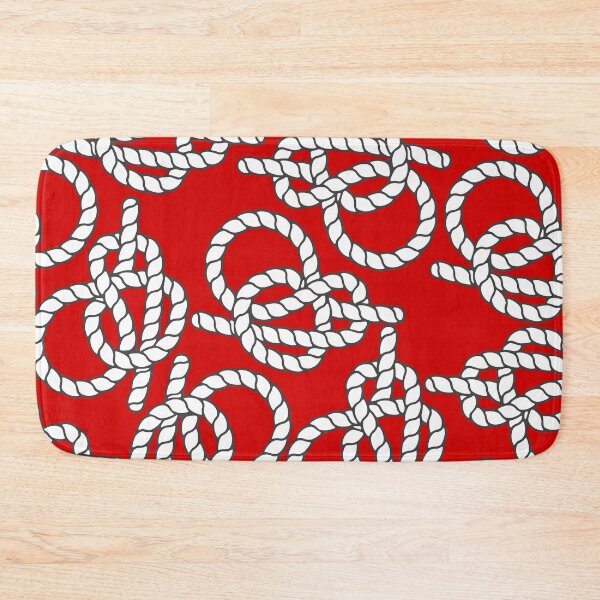 Item preview, Red Nautical Knots Print designed and sold by kapotka.