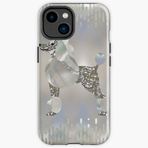 Luxury Pearl and Abalone Poodle  iPhone Tough Case