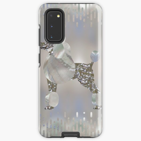 Luxury Pearl and Abalone Poodle Samsung Galaxy Tough Case