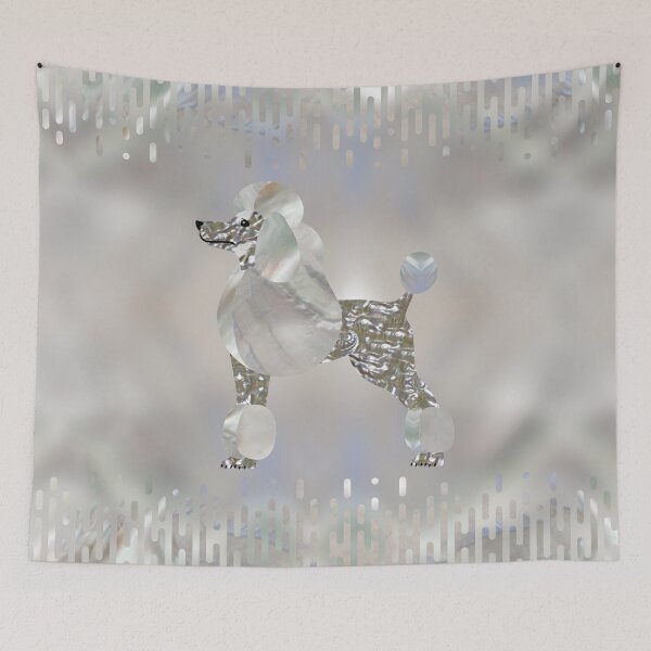 Item preview, Luxury Pearl and Abalone Poodle  designed and sold by k9printart.