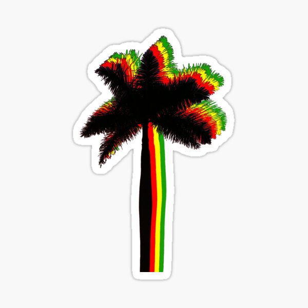 rasta palms Sticker