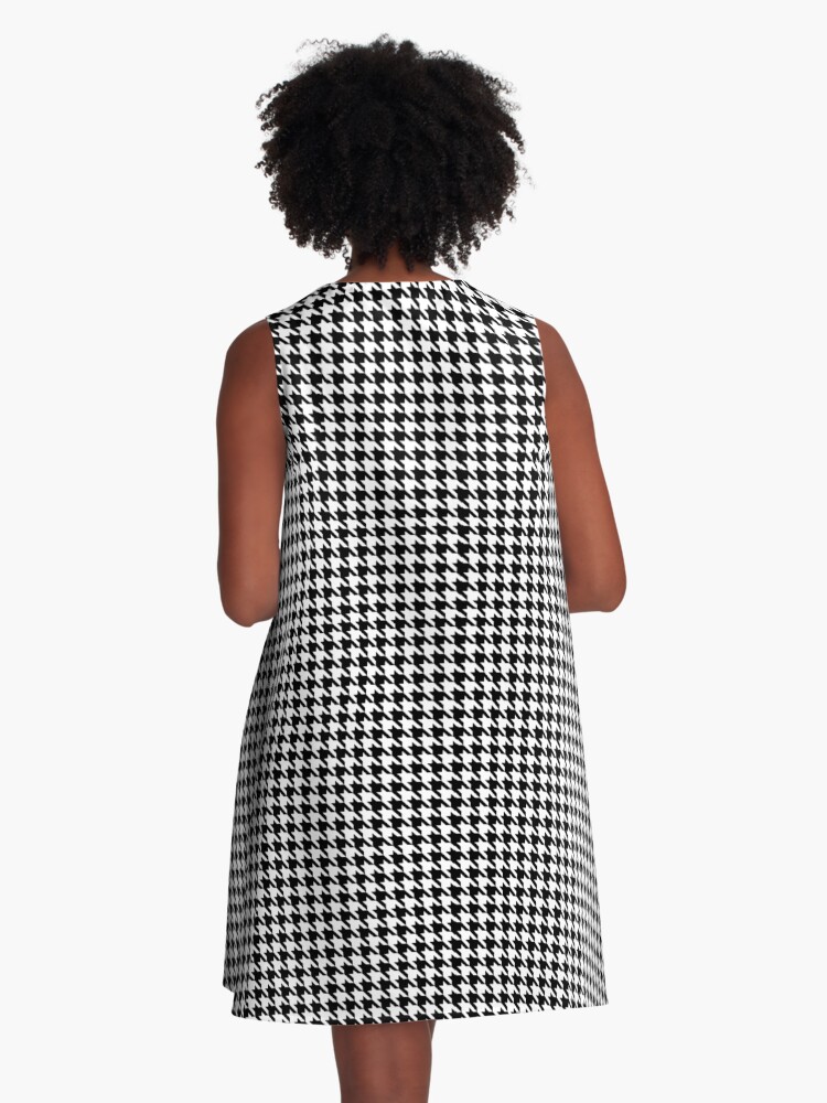 Thumbnail 3 of 4, A-Line Dress, Alabama Houndstooth Design designed and sold by Meliafroggy.