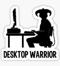 Desktop Warrior Sticker