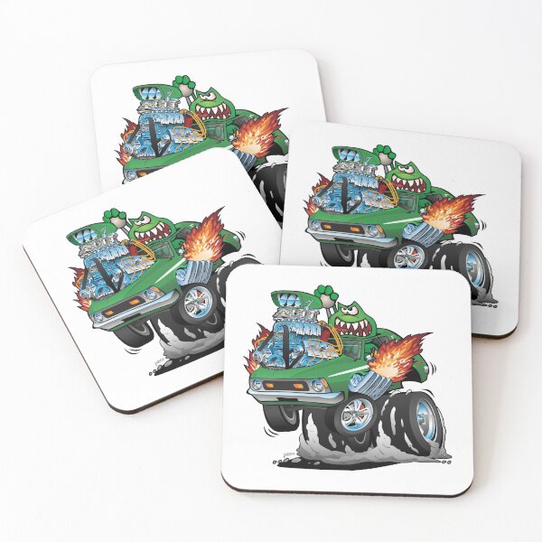 Item preview, Seventies Green Hot Rod Funny Car Cartoon designed and sold by hobrath.