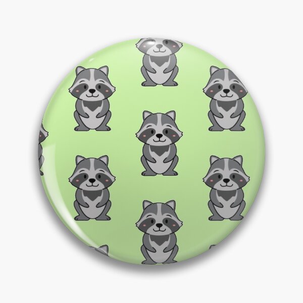 Aperçu de l'œuvre Cute Happy Little Kawaii Baby Raccoon Pattern créée et vendue par Robert  Townsend.