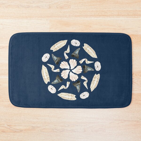 Item preview, Florida Seashell Mandala 2 - Watercolor - Dark Blue designed and sold by skidgelstudios.
