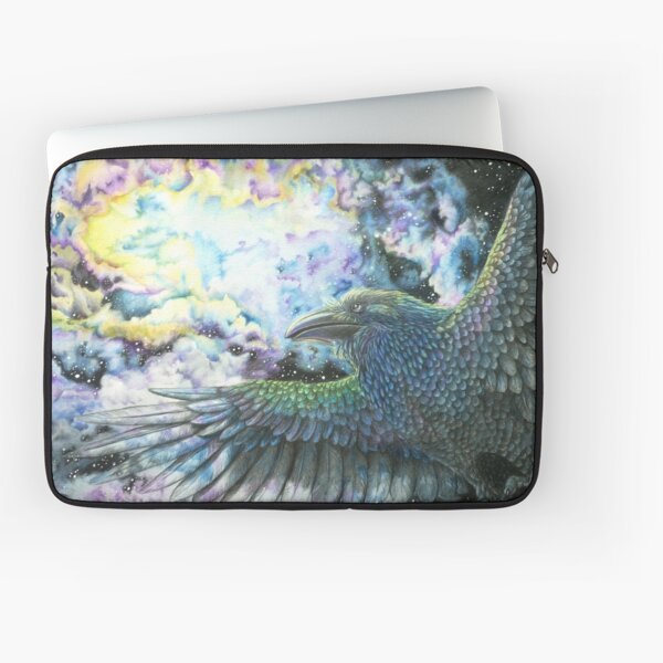 Galaxyweaver - raven with galaxy nebula Laptoptasche