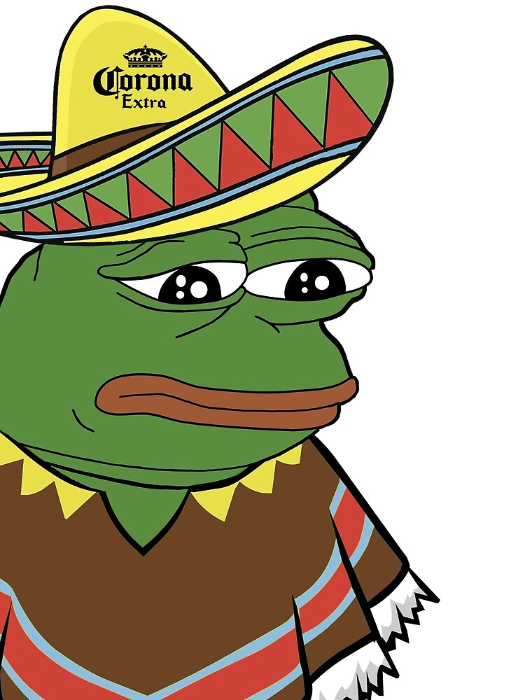 DANK MEME PEPE THE FROG MEXICAN  Greeting Card by Mileau