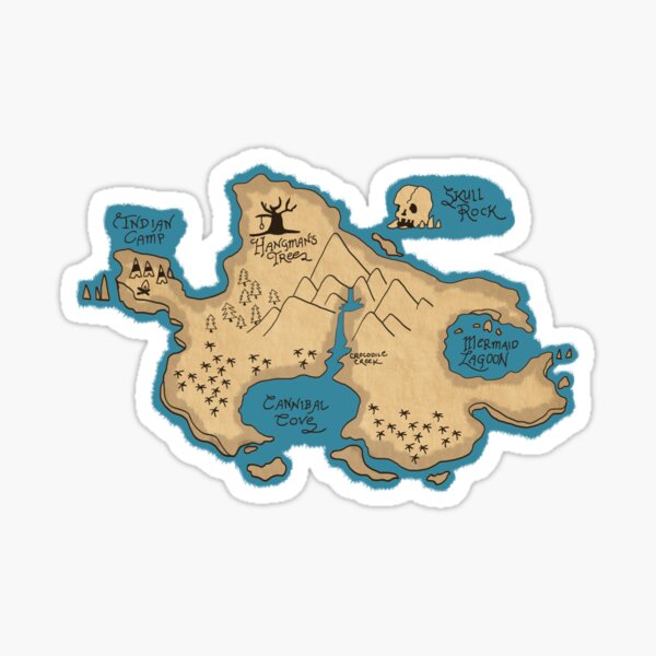 Map of Neverland Sticker