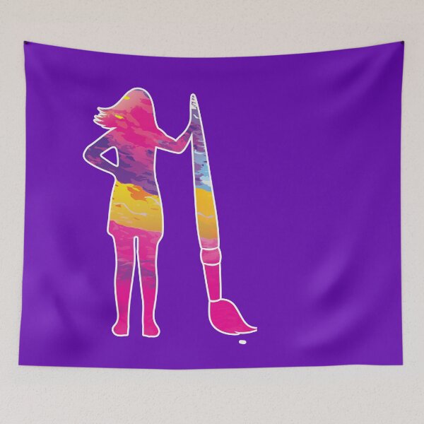 Artikelvorschau, Ich bin Malerin (Girl Windswept Print) entworfen und verkauft von Thoughtscrawl.