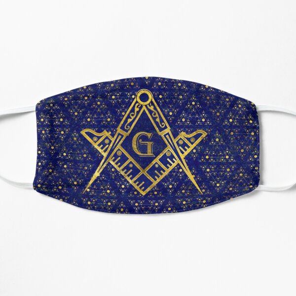 Freemasonry symbol Square and Compasses Flat Mask