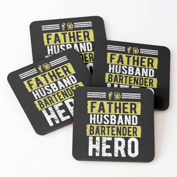 Item preview, Father Husband Bartender Hero Father's Day t shirt designed and sold by Dan66.