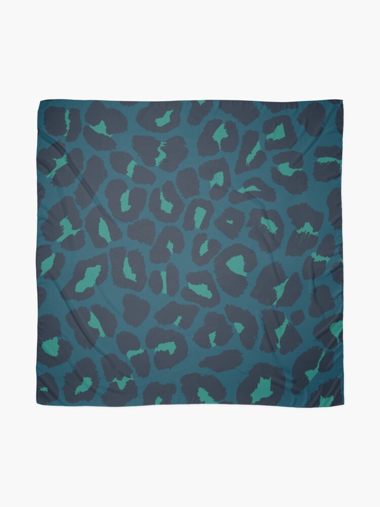 Alternate view of Green Leopard Print Spots Scarf