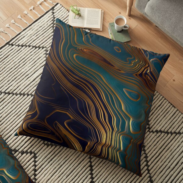 Peacock Ocean Floor Pillow