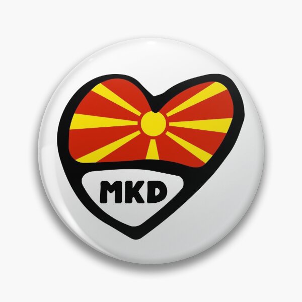 Item preview, Republic of Macedonia Country Code Flag Heart designed and sold by Celticana.