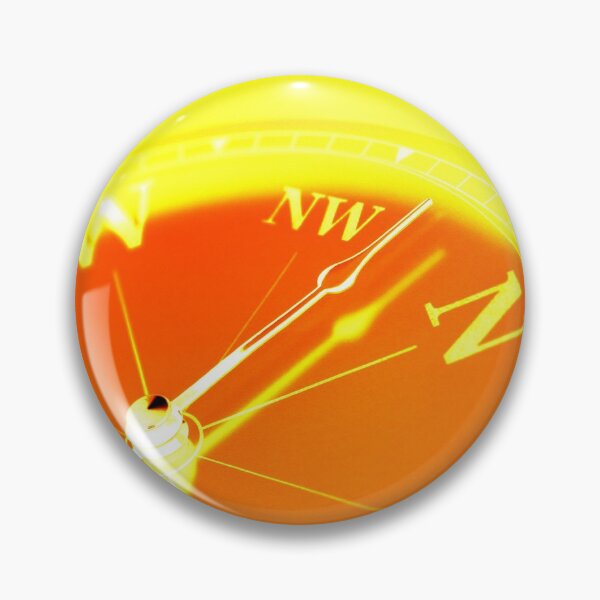 Item preview, Negative image of close up of a yellow compass designed and sold by Phillip Thornton.