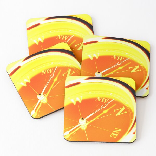 Item preview, Negative image of close up of a yellow compass designed and sold by Phillip Thornton.