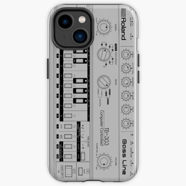 TB-303 Bass Line Wireframe iPhone Tough Case