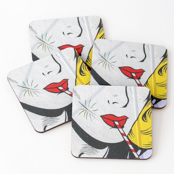 Item preview, Woman red lip drinking face mask covid  designed and sold by Tropical Blood.