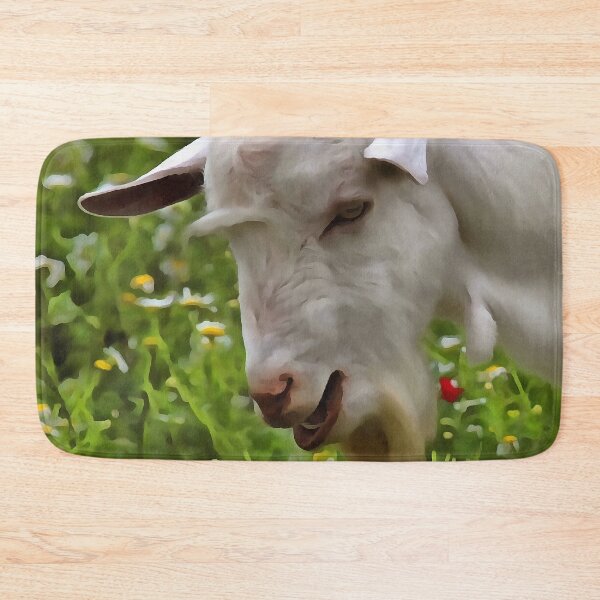 Item preview, White Goat Grazing Artistic Pet Portrait designed and sold by taiche.