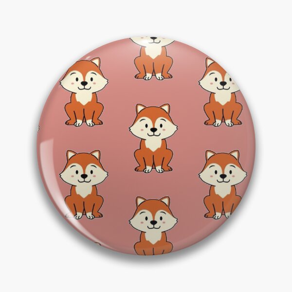 Item preview, Cute Happy Little Kawaii Fox Pattern designed and sold by Robert  Townsend.