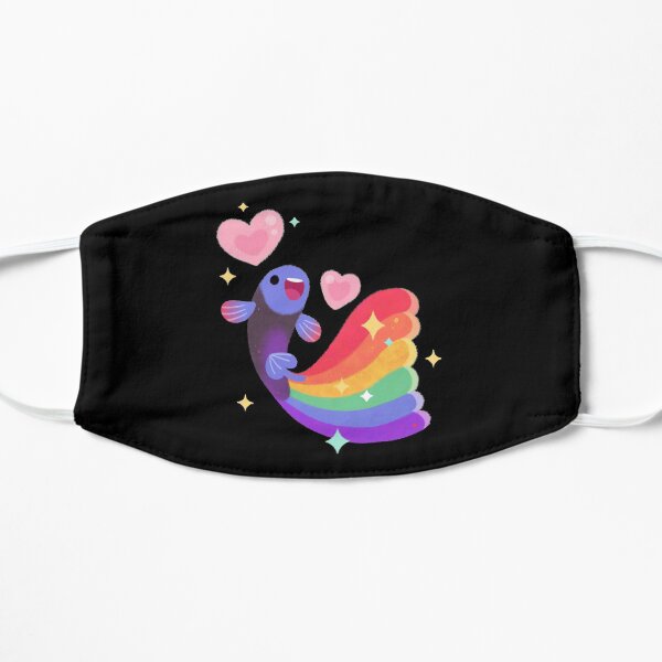 Rainbow guppy 6 Flat Mask