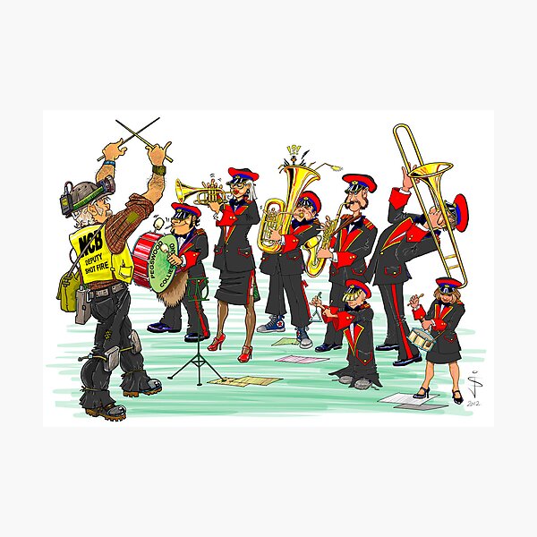 Item preview, Pegswood Miners Colliery Band - Coloured in designed and sold by szymczuk.