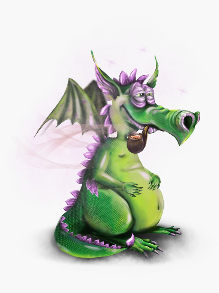 Thumbnail 3 of 3, Sticker, Magic Dragon designed and sold by Anthropolog.