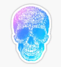Rainbow Scribble Skull Sticker